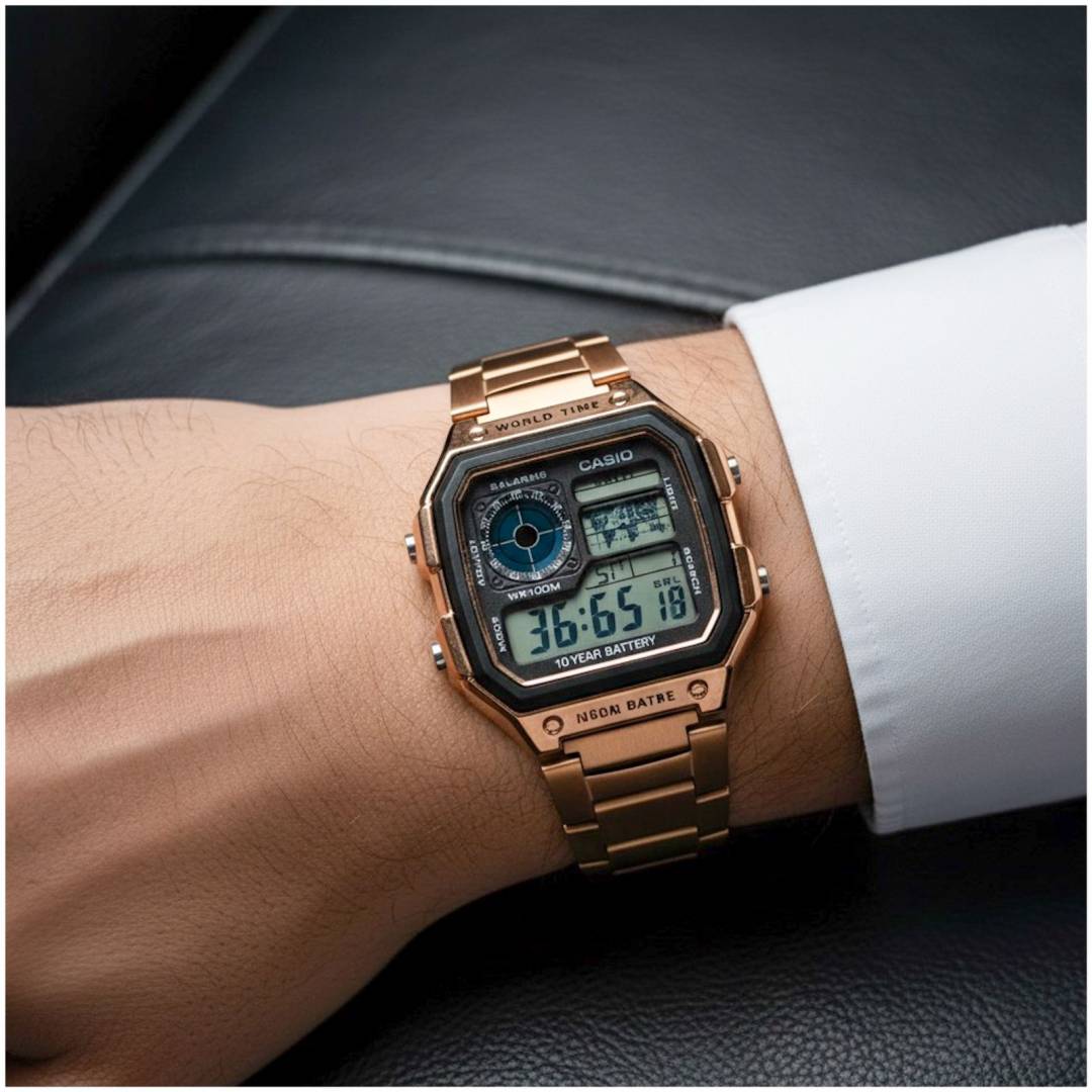 Casio Illuminator AE 1200 WHD 1AV Rose Gold